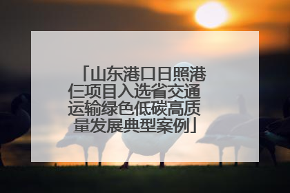 山东港口日照港仨项目入选省交通运输绿色低碳高质量发展典型案例