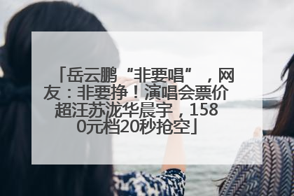 岳云鹏“非要唱”，网友：非要挣！演唱会票价超汪苏泷华晨宇，1580元档20秒抢空