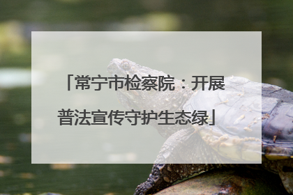 常宁市检察院：开展普法宣传守护生态绿