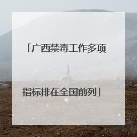 广西禁毒工作多项指标排在全国前列