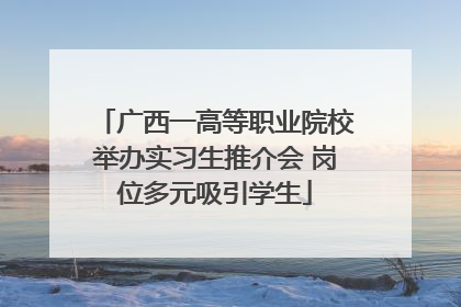 广西一高等职业院校举办实习生推介会 岗位多元吸引学生