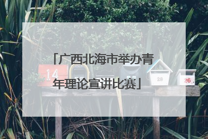 广西北海市举办青年理论宣讲比赛