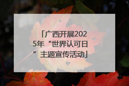 广西开展2025年“世界认可日”主题宣传活动