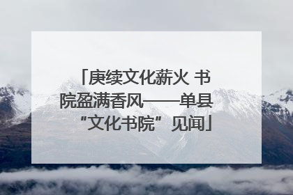 庚续文化薪火 书院盈满香风——单县“文化书院”见闻