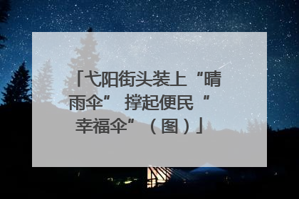 弋阳街头装上“晴雨伞” 撑起便民“幸福伞”（图）