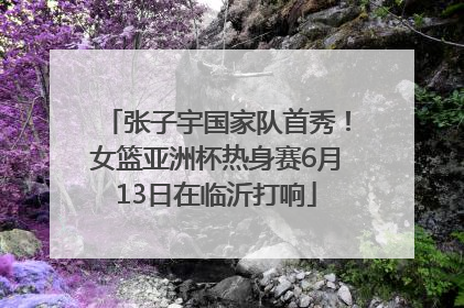 张子宇国家队首秀！女篮亚洲杯热身赛6月13日在临沂打响