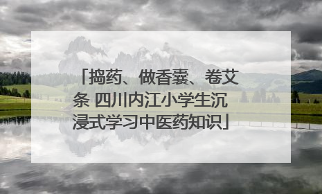 捣药、做香囊、卷艾条 四川内江小学生沉浸式学习中医药知识