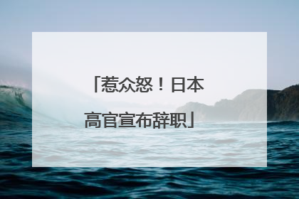 惹众怒！日本高官宣布辞职