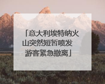 意大利埃特纳火山突然短暂喷发 游客紧急撤离