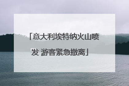 意大利埃特纳火山喷发 游客紧急撤离