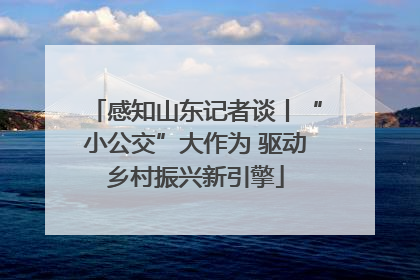 感知山东记者谈丨“小公交”大作为 驱动乡村振兴新引擎