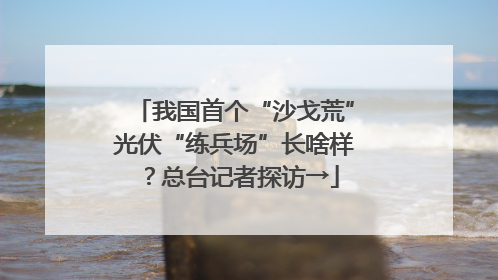 我国首个“沙戈荒”光伏“练兵场”长啥样？总台记者探访→