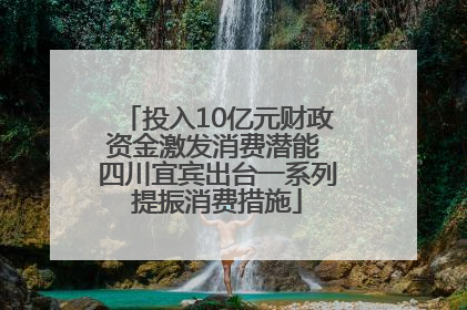 投入10亿元财政资金激发消费潜能 四川宜宾出台一系列提振消费措施