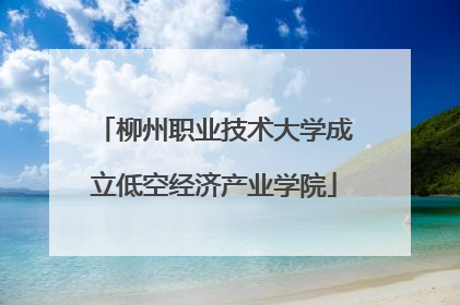 柳州职业技术大学成立低空经济产业学院