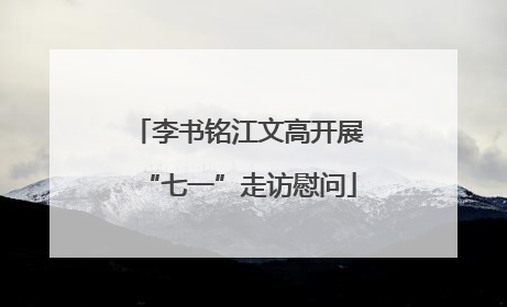 李书铭江文高开展“七一”走访慰问