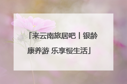 来云南旅居吧丨银龄康养游 乐享慢生活