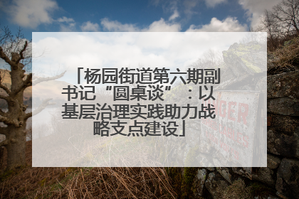 杨园街道第六期副书记“圆桌谈”：以基层治理实践助力战略支点建设