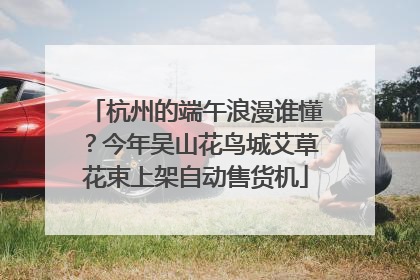 杭州的端午浪漫谁懂？今年吴山花鸟城艾草花束上架自动售货机