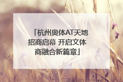 杭州奥体AT天地招商启幕 开启文体商融合新篇章