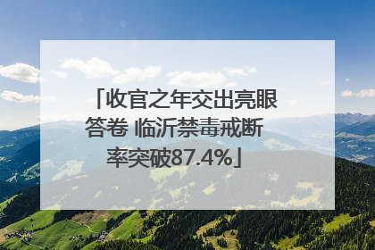 收官之年交出亮眼答卷 临沂禁毒戒断率突破87.4%