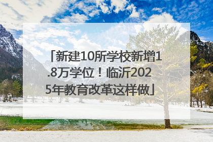 新建10所学校新增1.8万学位！临沂2025年教育改革这样做