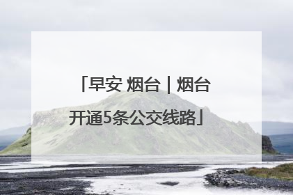 早安 烟台｜烟台开通5条公交线路