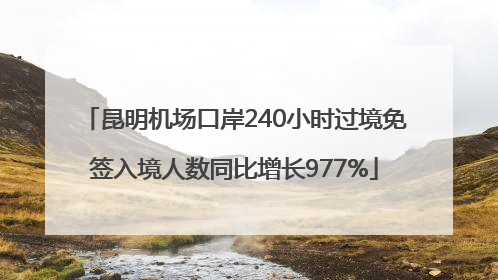 昆明机场口岸240小时过境免签入境人数同比增长977%