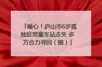 暖心！庐山市6岁孤独症男童车站走失 多方合力寻回（图）
