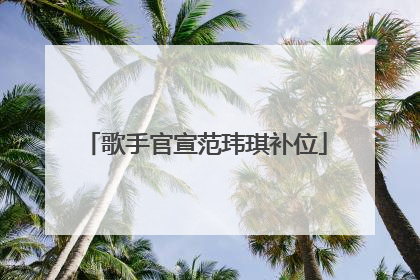 歌手官宣范玮琪补位