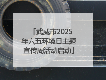 武威市2025年六五环境日主题宣传周活动启动