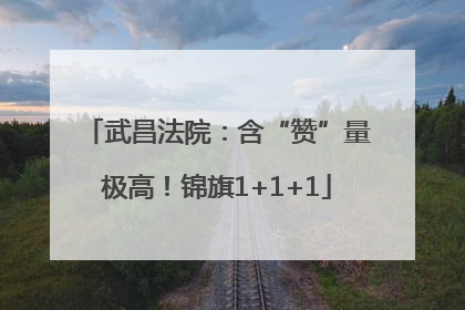 武昌法院：含“赞”量极高！锦旗1+1+1