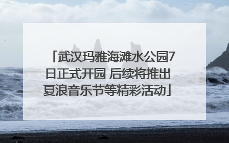 武汉玛雅海滩水公园7日正式开园 后续将推出夏浪音乐节等精彩活动