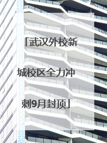 武汉外校新城校区全力冲刺9月封顶