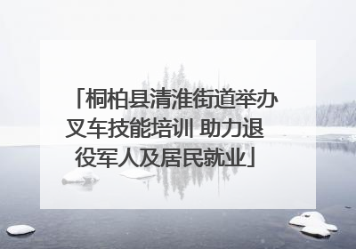 桐柏县清淮街道举办叉车技能培训 助力退役军人及居民就业