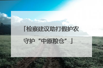 检察建议助打假护农守护“中原粮仓”