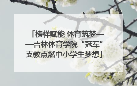 榜样赋能 体育筑梦——吉林体育学院“冠军”支教点燃中小学生梦想