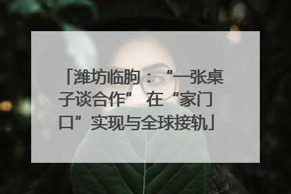 潍坊临朐：“一张桌子谈合作” 在“家门口”实现与全球接轨
