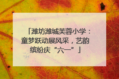 潍坊潍城芙蓉小学：童梦跃动展风采，艺韵缤纷庆“六一”