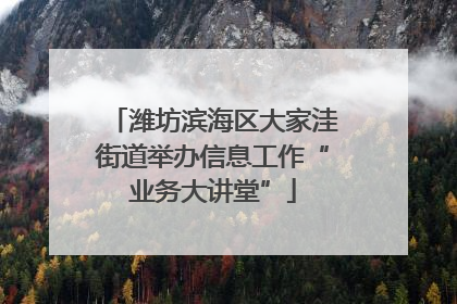 潍坊滨海区大家洼街道举办信息工作“业务大讲堂”