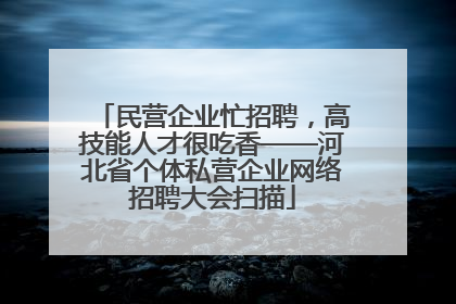民营企业忙招聘，高技能人才很吃香——河北省个体私营企业网络招聘大会扫描