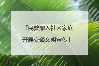 民警深入社区家庭开展交通文明宣传