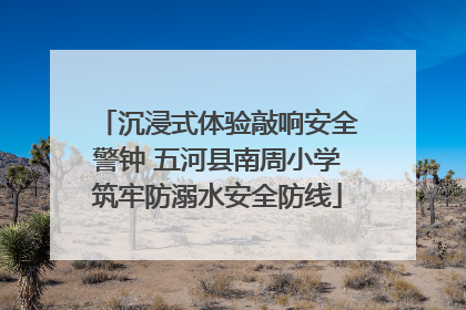 沉浸式体验敲响安全警钟 五河县南周小学筑牢防溺水安全防线