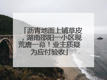 沥青地面上铺草皮，湖南邵阳一小区现荒唐一幕！业主质疑为应付验收