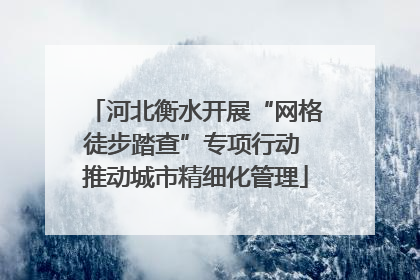 河北衡水开展“网格徒步踏查”专项行动 推动城市精细化管理