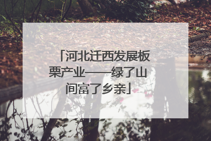 河北迁西发展板栗产业——绿了山间富了乡亲