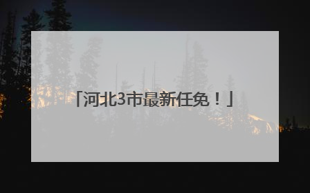 河北3市最新任免！