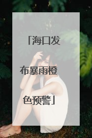 海口发布暴雨橙色预警