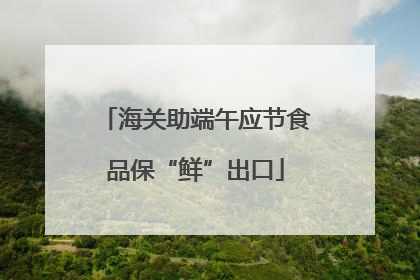 海关助端午应节食品保“鲜”出口