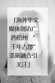 海外华文媒体到访广西梧州 “千年古郡”茶旅融合引关注