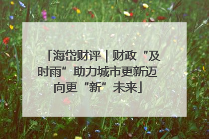 海岱财评｜财政“及时雨”助力城市更新迈向更“新”未来